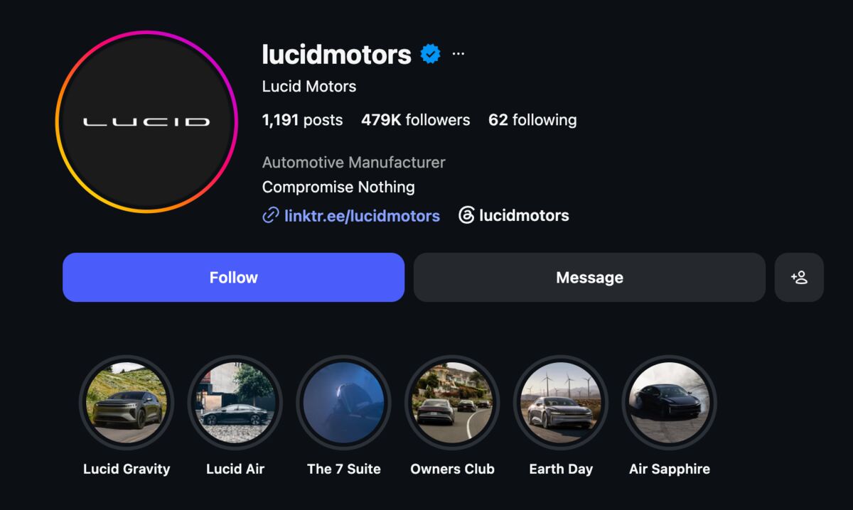 Lucid Motors profile